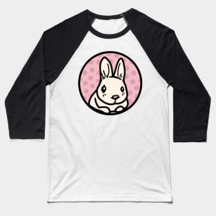 Easter Day Shy Cute Rabbit Wishes Happy Easter Christian Holiday (Pink) Baseball T-Shirt